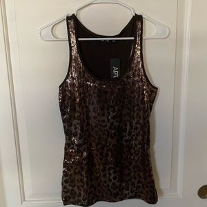 BRAND NEW Apt. 9 Brown Cheetah Print Tank Top